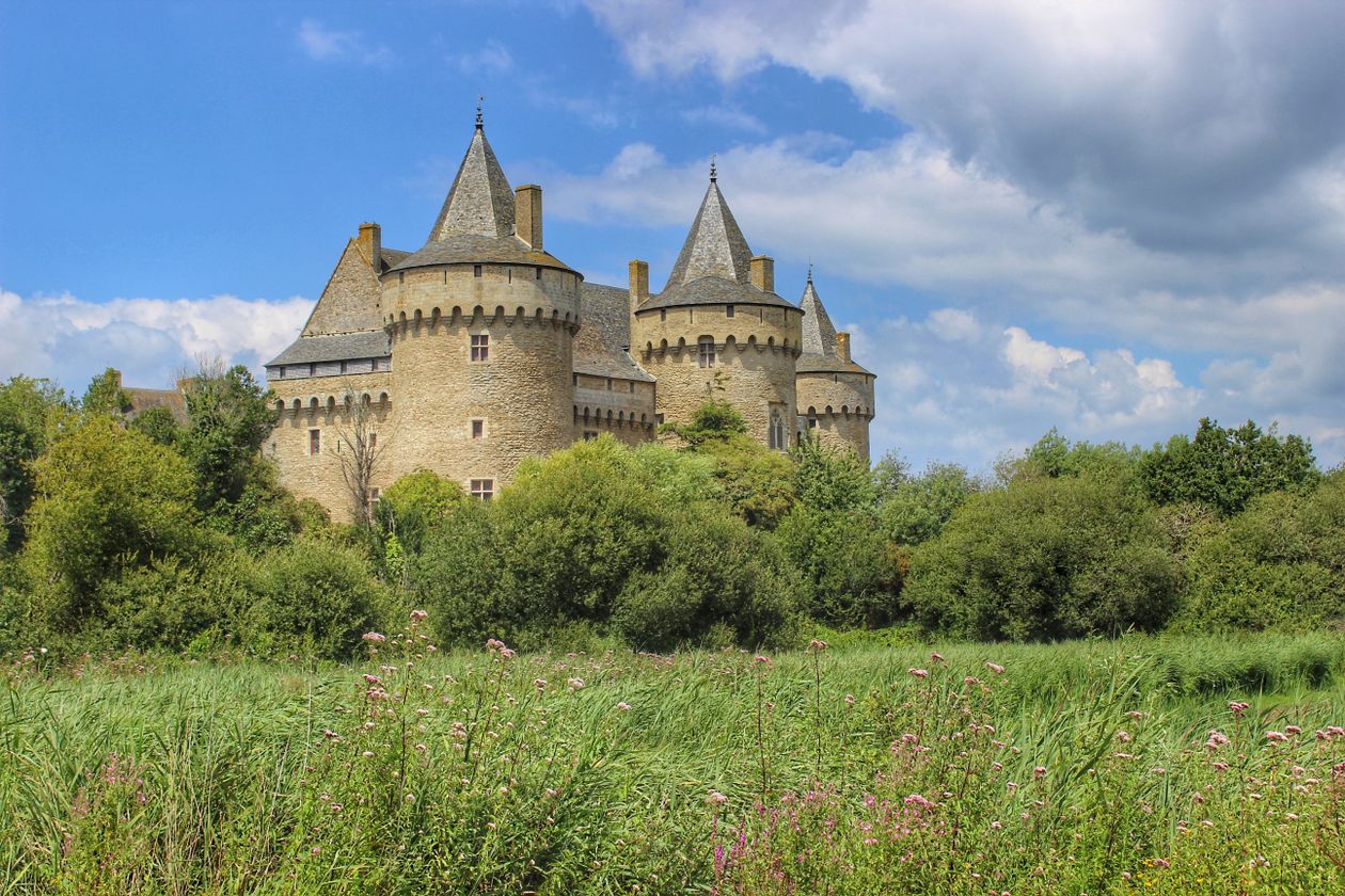Château entouré de verdure, exemple de patrimoine à visiter en famille